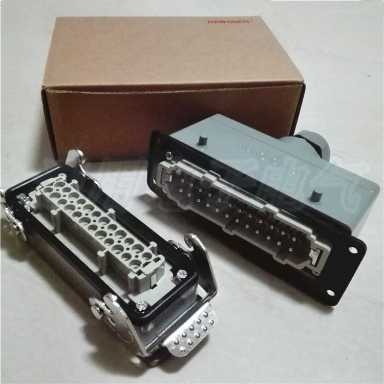 。HAOGNCN豪光 HDCp-HE-024-2 重载连接器 矩形航空插头 24芯 16A