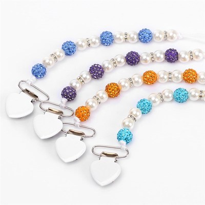 2020 Baby Pacifier  Chain Infant Nipple Holder Wooden Beaded