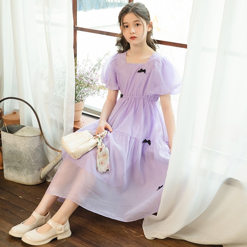 高货现货速发女童夏装连衣裙2024新款儿童大童女装洋气裙子女孩夏