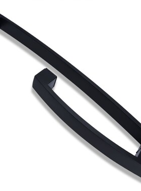 N5不锈钢浴室玻璃门拉手黑色v哑黑烤漆L型淋浴房门把手304不锈钢