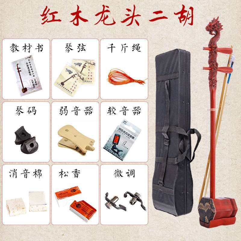 苏州二胡乐器红木铜n轴二胡专业二胡红木二胡练习演奏二胡初学者