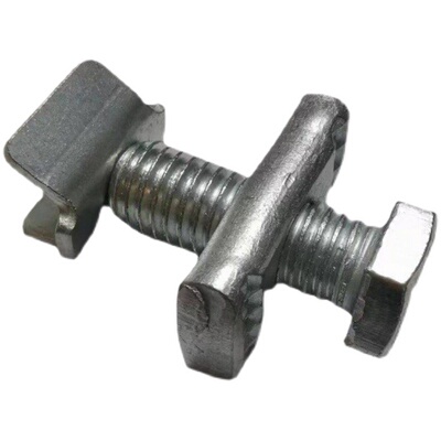 C型钢配件镀锌丝杆压紧螺栓V型加强筋抗震H支架吊架加劲装置M12*4