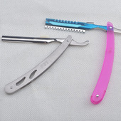 修眉刀架影楼专业化妆工具不锈钢C老式 折叠刮胡刀刀架理发店剃须