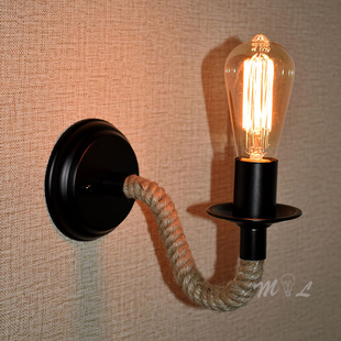 Wall wall 新品 Rope Lamp Hemp Lamps Industrial Retro Sconces