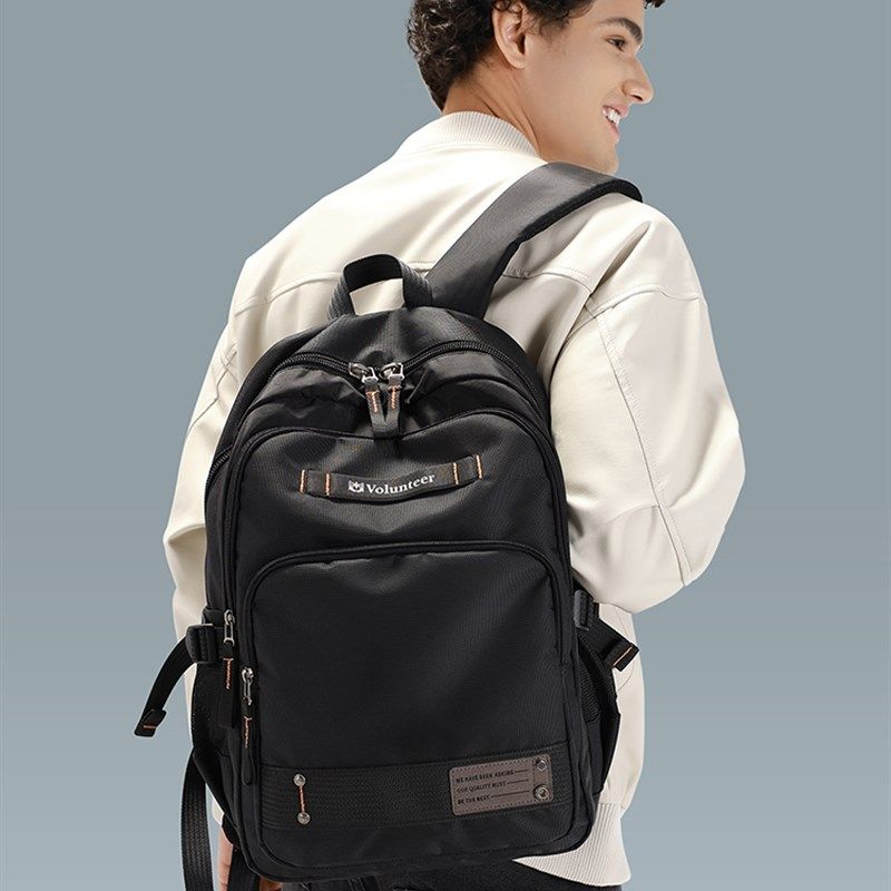 旅行轻便男士背包户外休闲双肩包男大容量牛津布电脑包学生书包