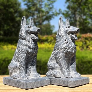 石头狗摆件青石原石石雕十二生肖狗家用庭院看门镇宅门口石狗一对