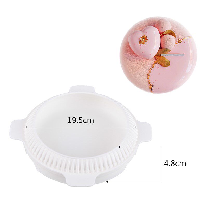 Oblate Shaped Silicone Mold Round Cake Mousse Mold for Bakin