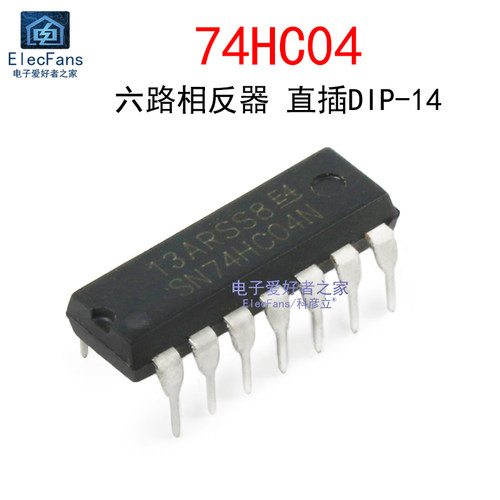 直插74HC04 DIP14 六组反向器 逻辑IC芯片集成电路 SN74HC04N