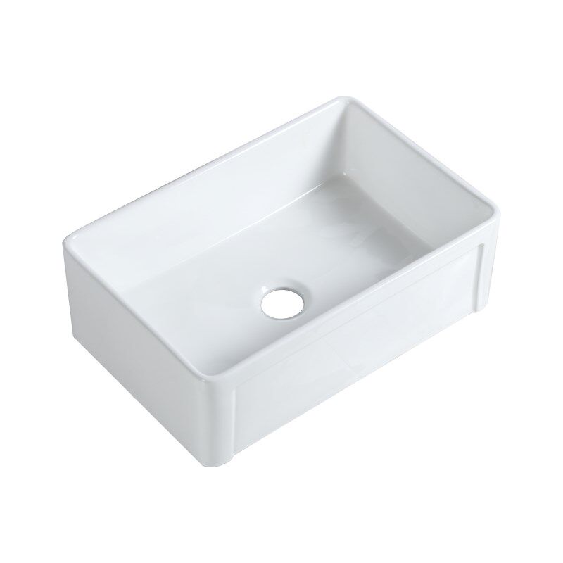 新品美式前置半嵌入式台盆开放式厨房陶瓷水槽洗菜盆单槽家用