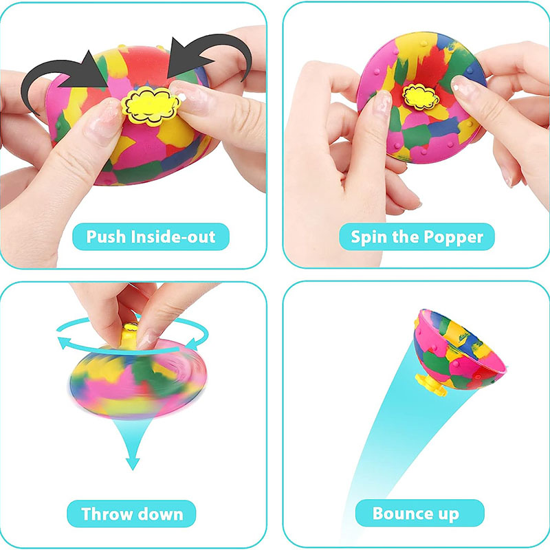 极速Hip Hop Jump Half Side Bouncing Ball Anti Stress Fidget