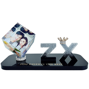 网红汽车摆件2023挂件新款车内饰品女士男士车载定制照片字母