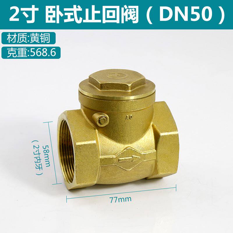 新品ppr热熔卧式止回阀自来水黄铜止逆阀4分 6分t1寸双内丝水管u.