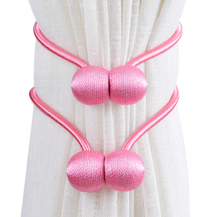 窗帘绑带一对装 饰欧式 磁铁扣绑绳子结捆扎系创意自吸扣可爱配件装
