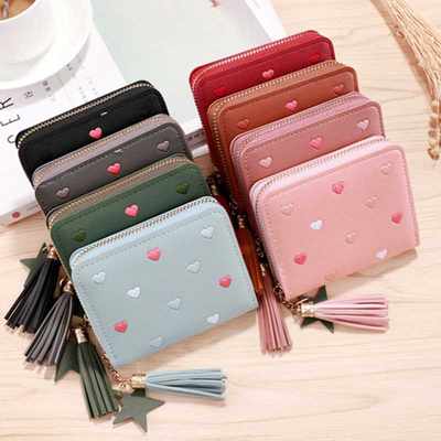 C Womene SaLll Wallet aadies Mini Tassel Wmllet Cute Girl