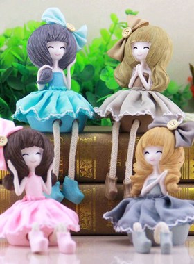 北欧创意吊脚娃娃家居装饰摆设隔板书房儿童房小摆件幼儿园饰品