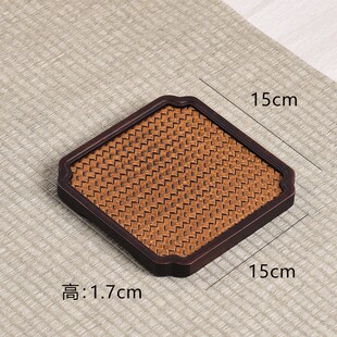 复古小茶盘宋席家用托盘壶承果盘方形盘子功夫茶具小型干泡台 中式