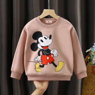 推荐Atasan Kaus Motif Mickey Katun untuk Anak-anak Perempuan