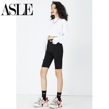 黑色牛仔短裤女五分裤2024年新款春季紧身显瘦直筒外穿破洞中裤潮
