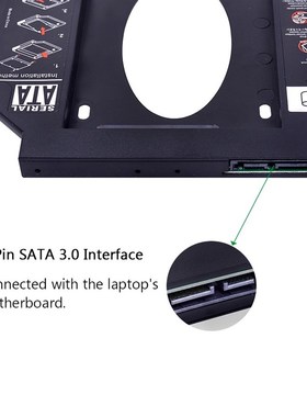 CHIPAL Plastic 2nd Second HDD Caddy 9.5mm SATA 3.0 for 2.5''