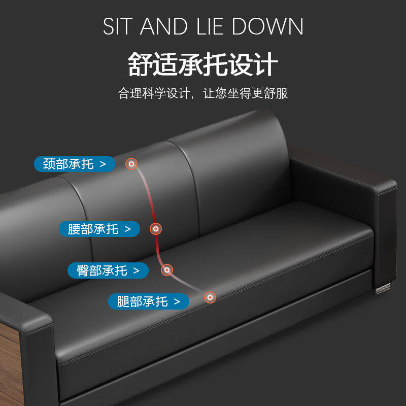 中伟办公沙发欧式极简牛皮沙发茶几组合办公室商务沙发客厅小户型属于什么档次？