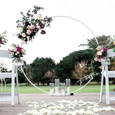 网红Round Balloon Arch Holder Bow of Balloon Circle Wreath B