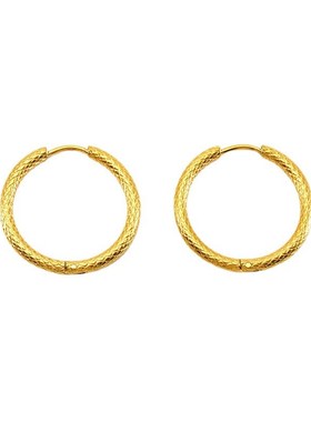 欧美法式简约insn风钛钢批花耳扣耳圈金色不锈钢线圈耳饰耳环