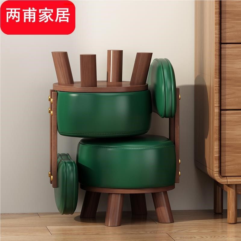 实木凳子家用靠背小椅子万向轮板凳家用矮凳移动沙发凳软包换鞋凳,住宅家具,万向轮凳,淘宝优惠券,粉丝福利购,淘宝优惠卷
