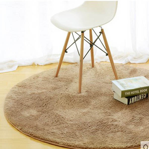 草坪绿色儿童房圆形地毯客厅地毯卧室床边加厚地垫吊篮电脑椅地垫