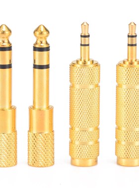 4pcs 3.5mm Male to 6.35mm Female Adapter 6.35 Plug to 3.5 J