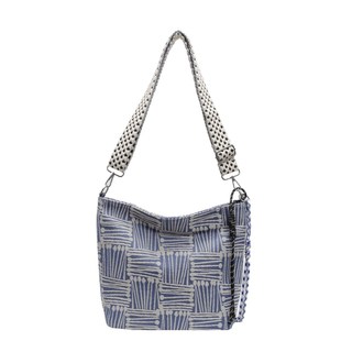 斜挎包女高级感小众上班通勤包包拉链帆布包时尚百搭单肩包水桶包