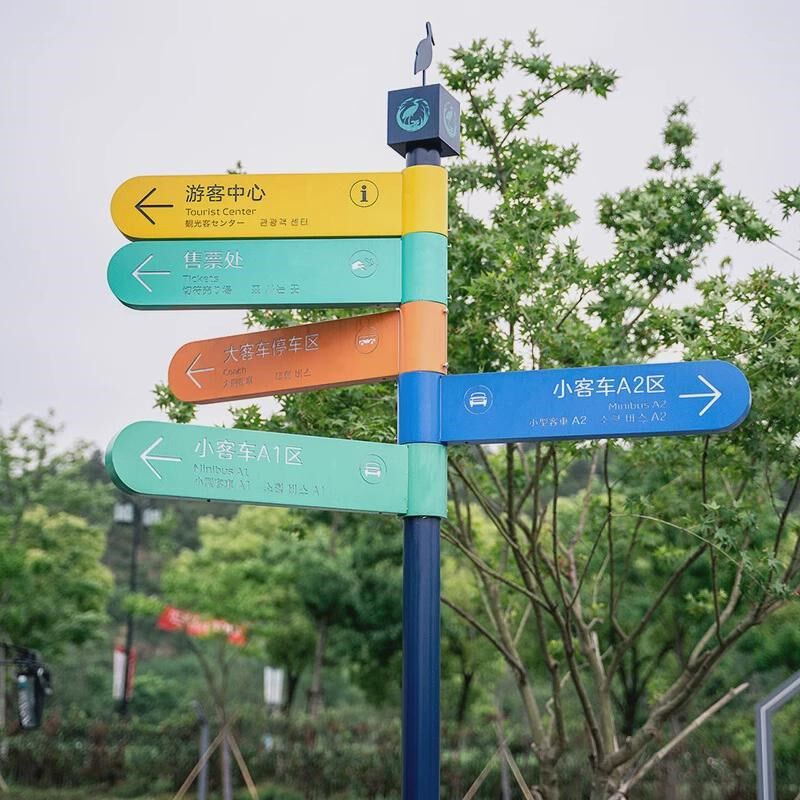 定制指路牌户外导向牌指示牌立式标识牌引导牌导视牌路牌定制网红