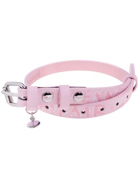 西太后立体土星吊坠白色字母皮绳女生项链蓝色黑色手环项链两用