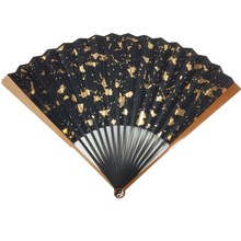收藏礼品文玩折扇9.5寸老凉床料玉竹I乌木小骨太极八卦头扇骨扇子