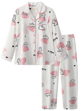 纯棉纱布月子服夏季薄款产后孕妇睡衣哺乳产妇5月份6春夏天坐月