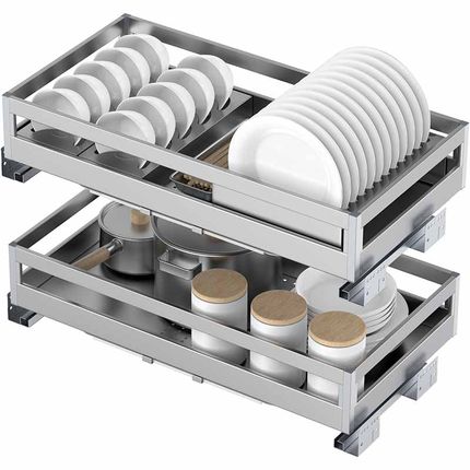 现货速发37 39 42深碗篮800橱柜拉篮304不锈钢750碗碟拉拦650厨房