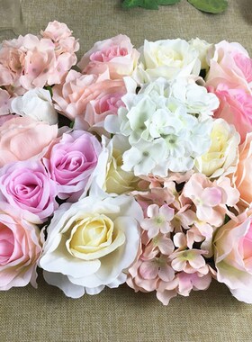 30Pcs/lot Artificial flower heads Silk roses flower wall des