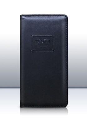 黑色皮革收银夹收钱本结账本结钱本菜单点菜本菜单册展示板账单G