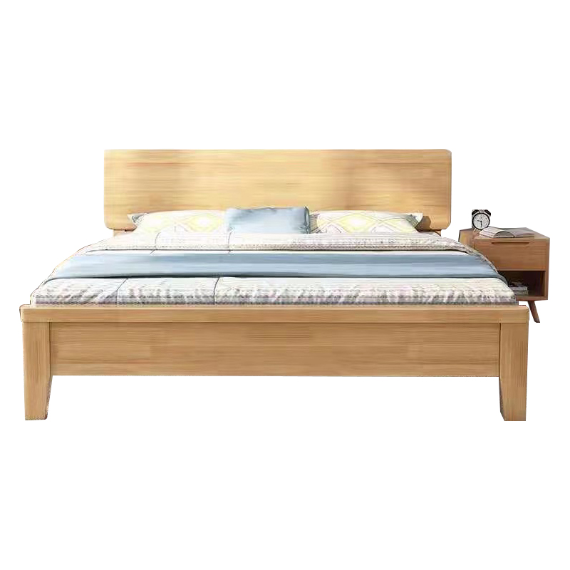 臻远 整套实木单人床 1200*2x000*900  含1个床垫+1个床头柜