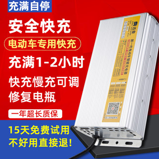 网红电瓶车电动车快速充电器72v60v48v20Ah电摩电车通用快充自动