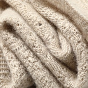 疯狂迷恋 镂空提花羊绒马甲厚 羊绒背心马甲女纯羊绒毛衣立领无袖