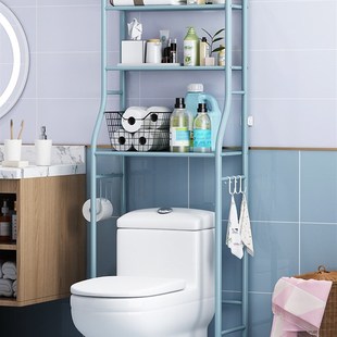 洗手间放马桶上方的架子置物架高落地卫生L间坐便器上多层收纳神
