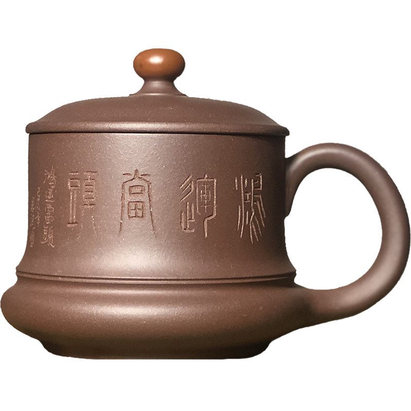 中式紫砂杯大容量带盖杯带把手茶杯办公室男士陶瓷杯子女士款,餐饮具,茶杯,淘宝优惠券,粉丝福利购,淘宝优惠卷