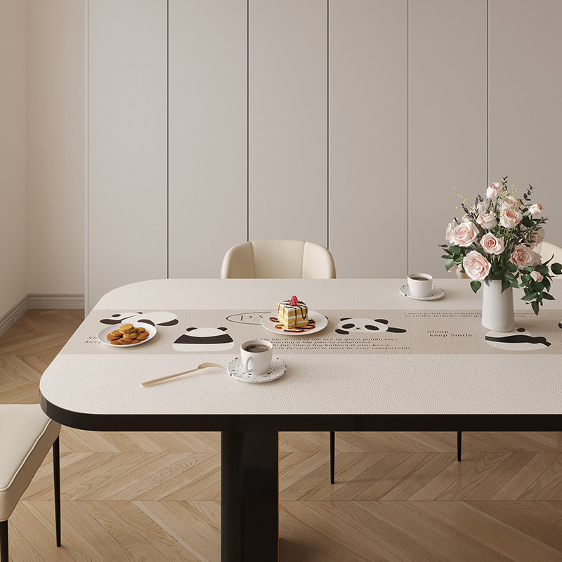 PVC餐桌垫防水防油茶几书桌防烫耐脏隔热垫子奶油风免洗可擦桌布,居家布艺,桌布,淘宝优惠券,粉丝福利购,淘宝优惠卷