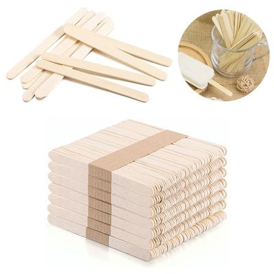 新品50-150 Pcs Ice Cream Popsicle Sticks Wooden Stirring Sti