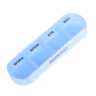 7 DAY WEEKLY Pill Organiser STACKING TOWER Large 4 Daily Co