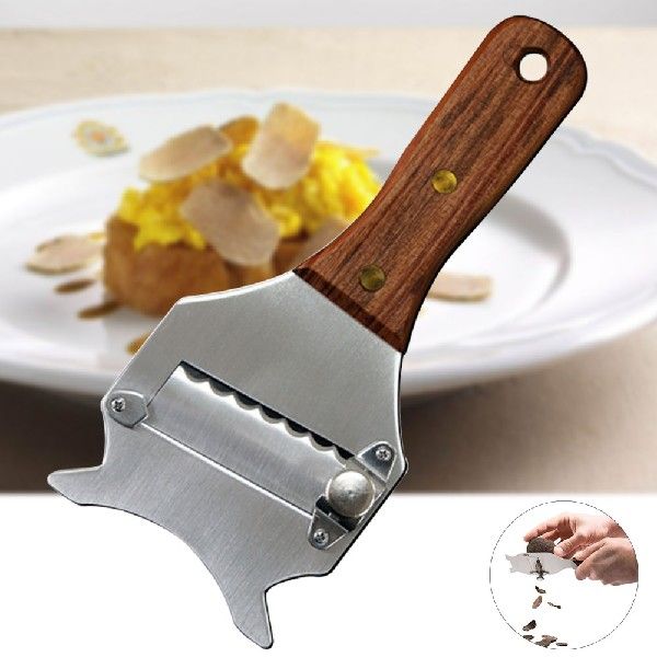 推荐Cooking Slicer Stainless Steel Wooden Handle Cutter Kitc