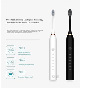 Sonic Electric Toothbrush Ultrasonic Automatic USB Rechargea