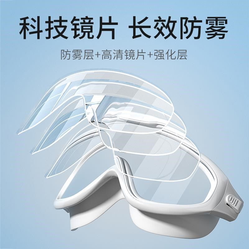 泳镜女防水防雾高清近视游泳眼镜女士儿童大框泳帽套装游泳装备
