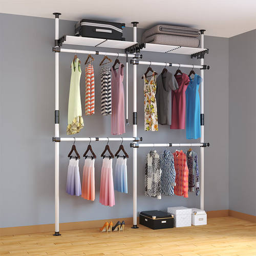 开放式衣帽架顶天立地衣架置衣架开放式衣帽间架子置物衣1柜简易