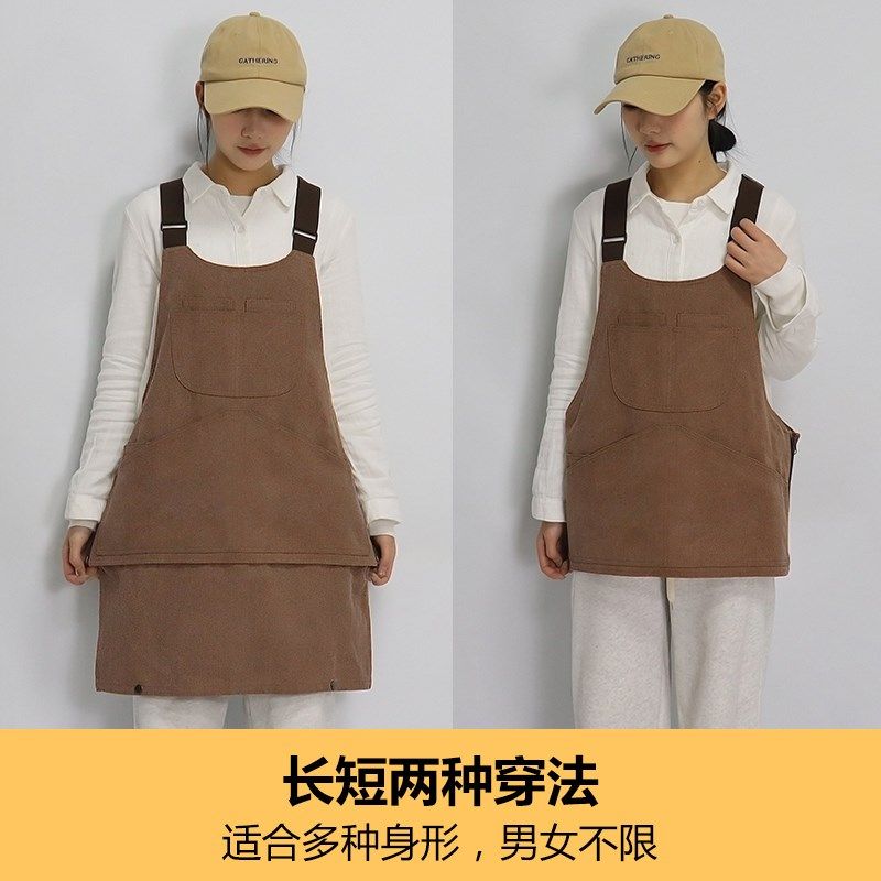 时尚个性厚帆布围裙定制logo户外野炊露营大口袋马夹式背带工作服,家庭/个人清洁工具,围裙,淘宝优惠券,粉丝福利购,淘宝优惠卷
